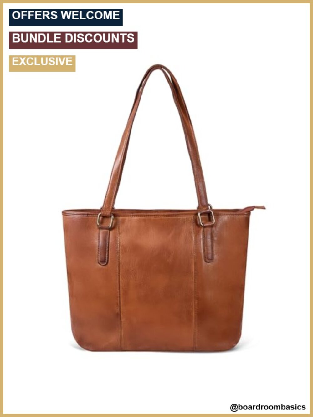 Genuine Leather Tote Shoulder Handbag for Women - Work & Casual Purse